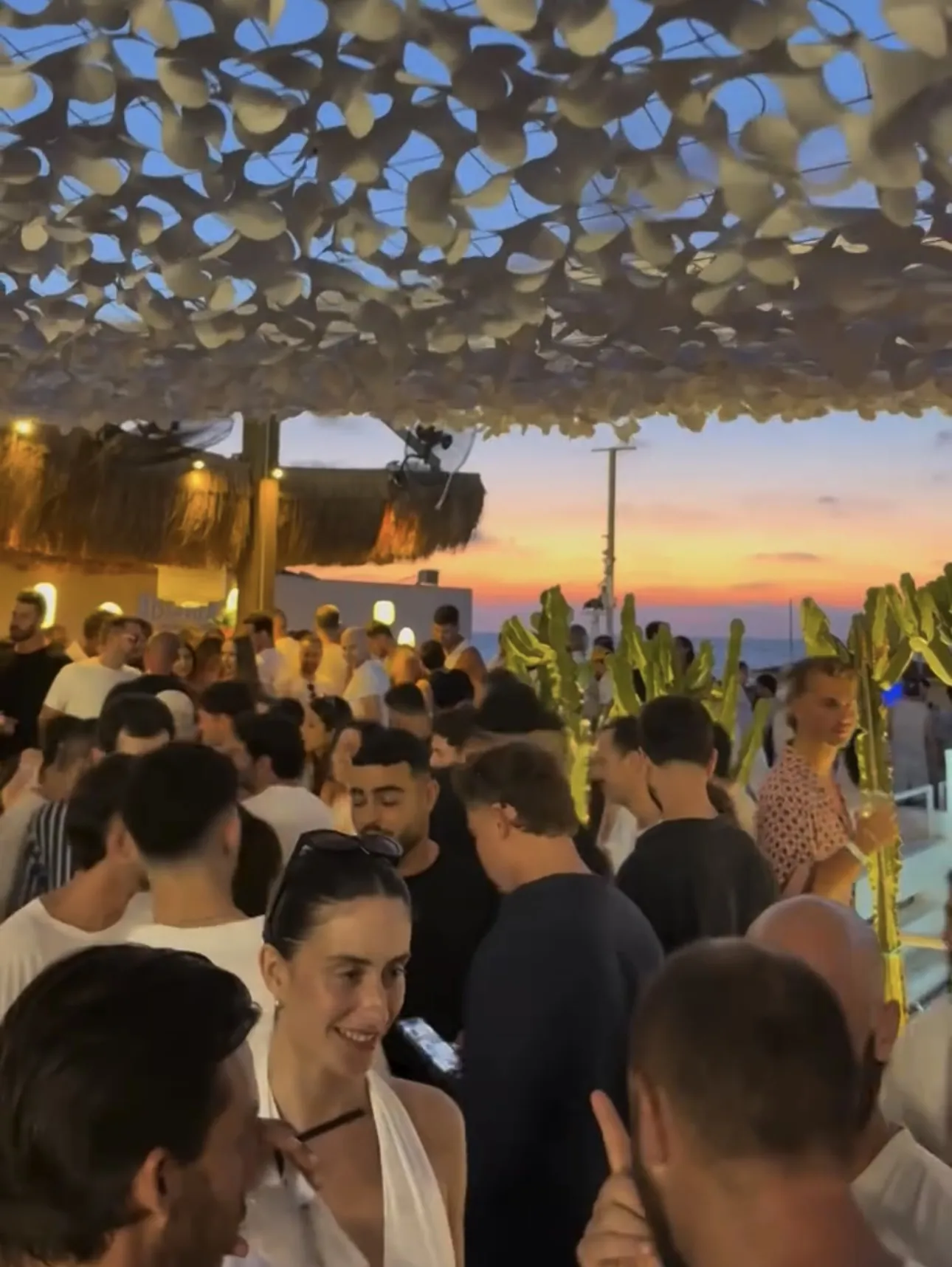 A Habibi Tel Aviv beach party at sunset
